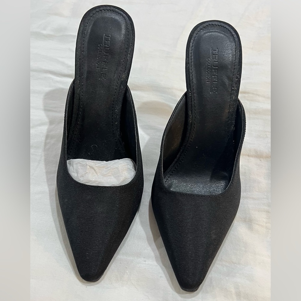 NASTY GAL flare heel mules